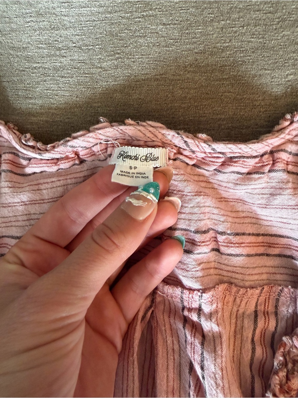 Kimchi Blue Pink Babydoll top Blouse - Picture 5 of 5